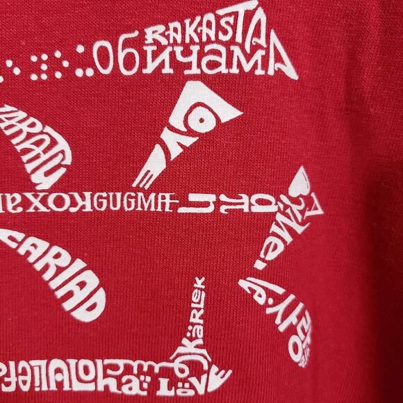 L.A. Pop Art NWT the word love in 44 languages typed graphic tshirt men size XL - Picture 7 of 8